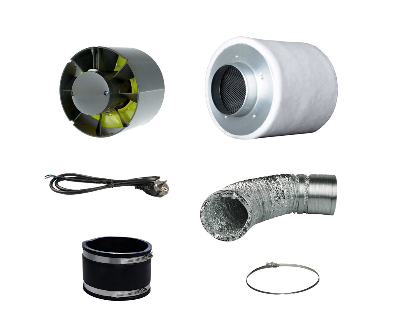 Abluft Komplett Set Eco Mini mit Ruber Duct